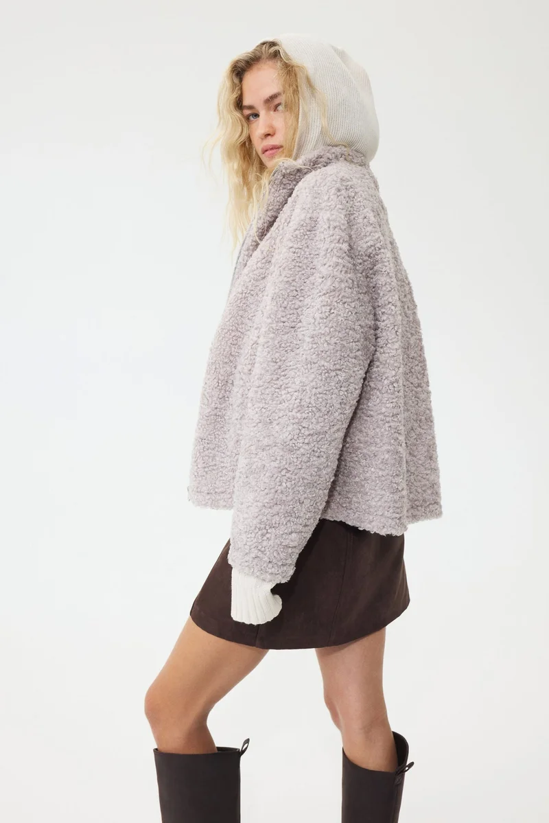 H&M Oversized teddy jacket